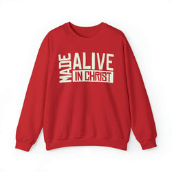 Image of Made Alive in Christ Christian Sweatshirt - Joe Camilo Designs