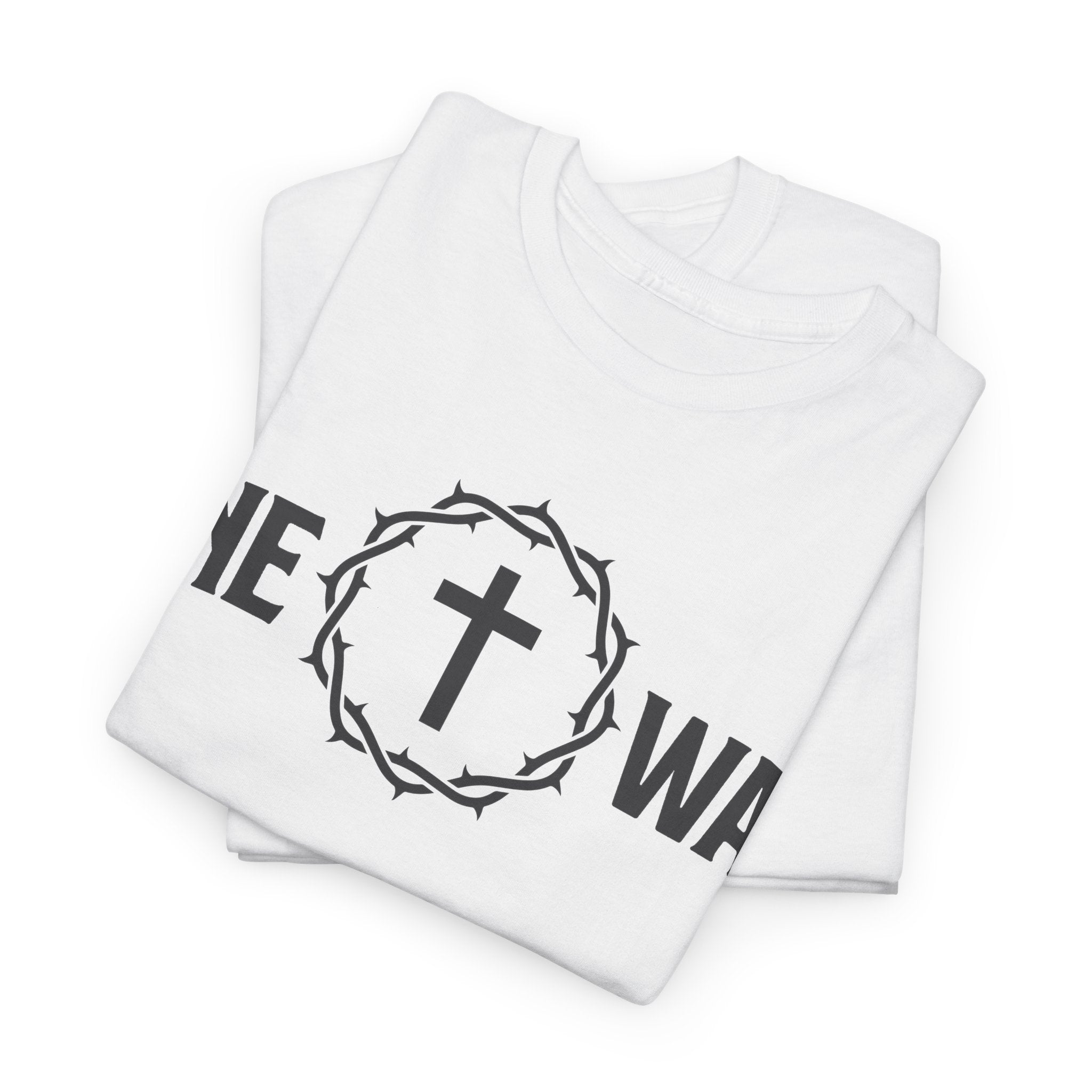 One Way Christian Shirt with Crown and Cross