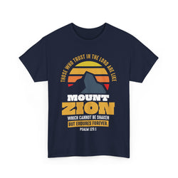 Image of Mount Zion Shirt with Setting Sun and Mountain