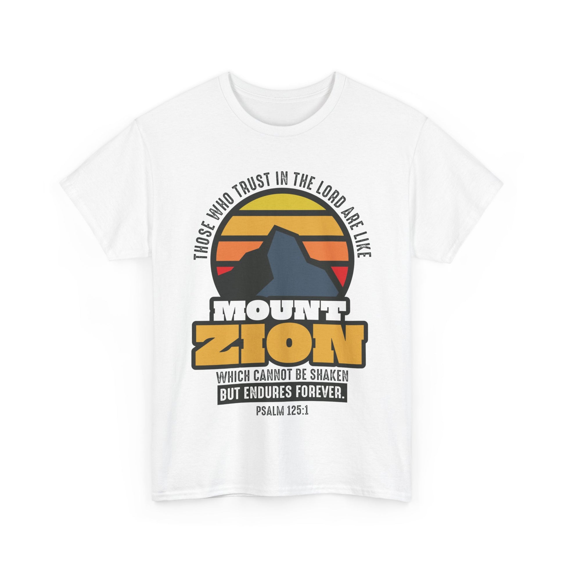 Mount Zion Shirt with Setting Sun and Mountain