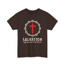 Image of Salvation - Free Christian T-Shirt with Crown and Cross