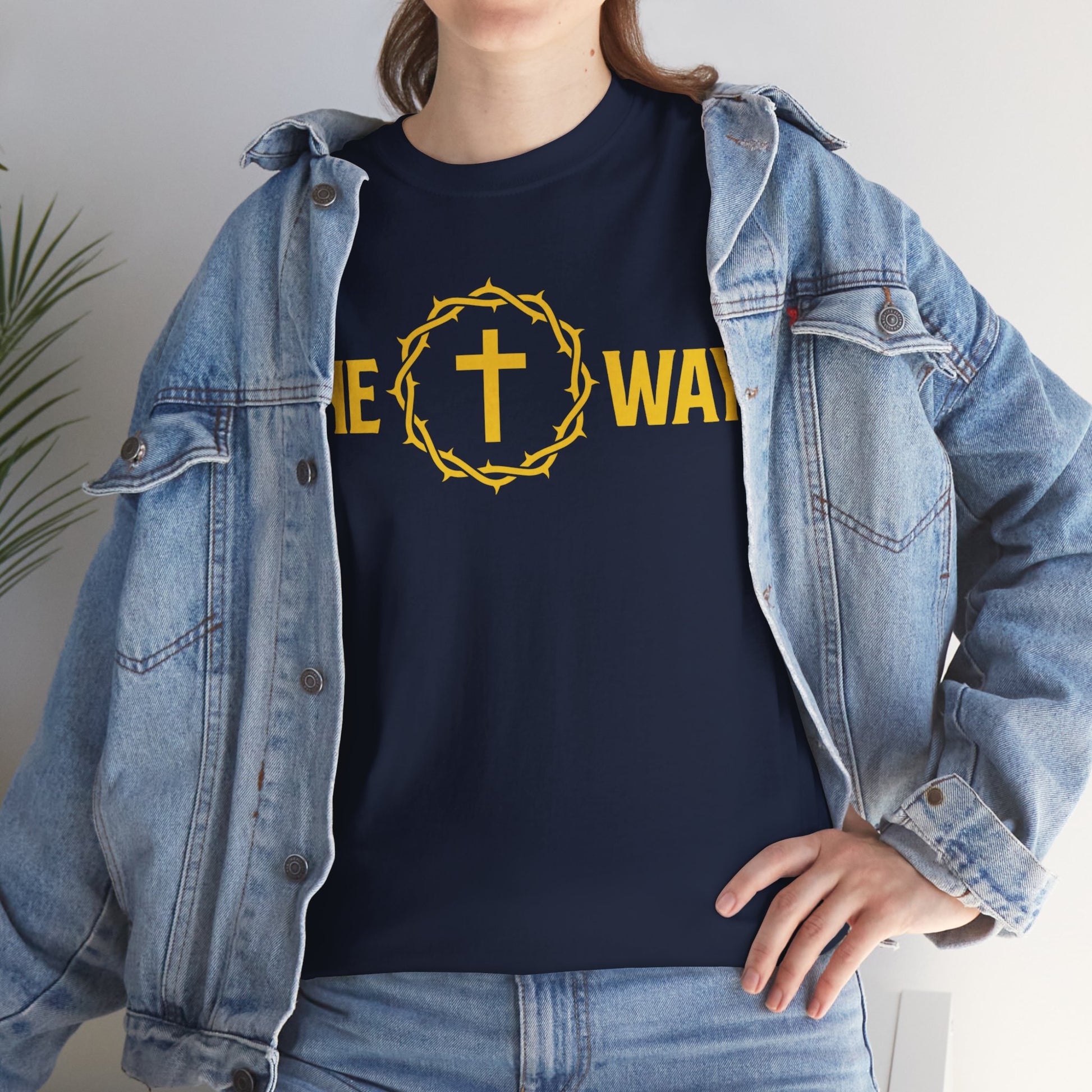 One Way Christian Shirt with Crown and Cross