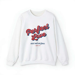 Image of Perfect Love Christian Sweatshirt Vintage Style - Joe Camilo Designs