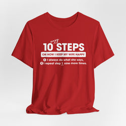 Image of 10 Steps (Happy Wife) Unisex T-Shirt