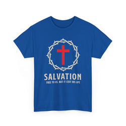 Image of Salvation - Free Christian T-Shirt with Crown and Cross