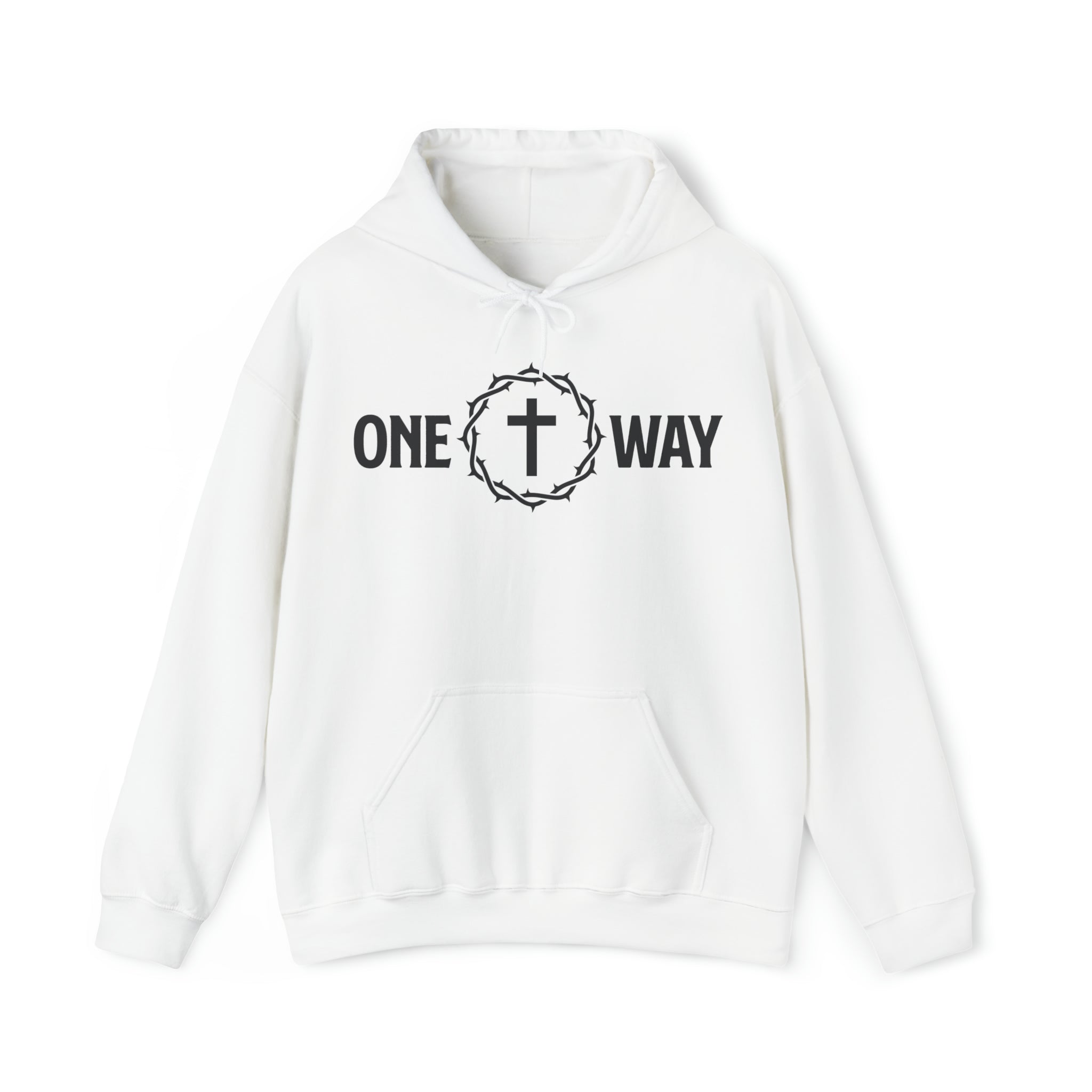 One Way Christian Hoodie with Crown and Cross - Joe Camilo Designs