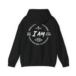 Image of I am Redeemed by the Blood of the Lamb Round Design Hoodie.