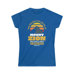 Image of Mount Zion Christian Women Shirt with Mountain and Sun Gradient - Joe Camilo Designs