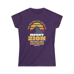 Image of Mount Zion Christian Women Shirt with Mountain and Sun Gradient - Joe Camilo Designs