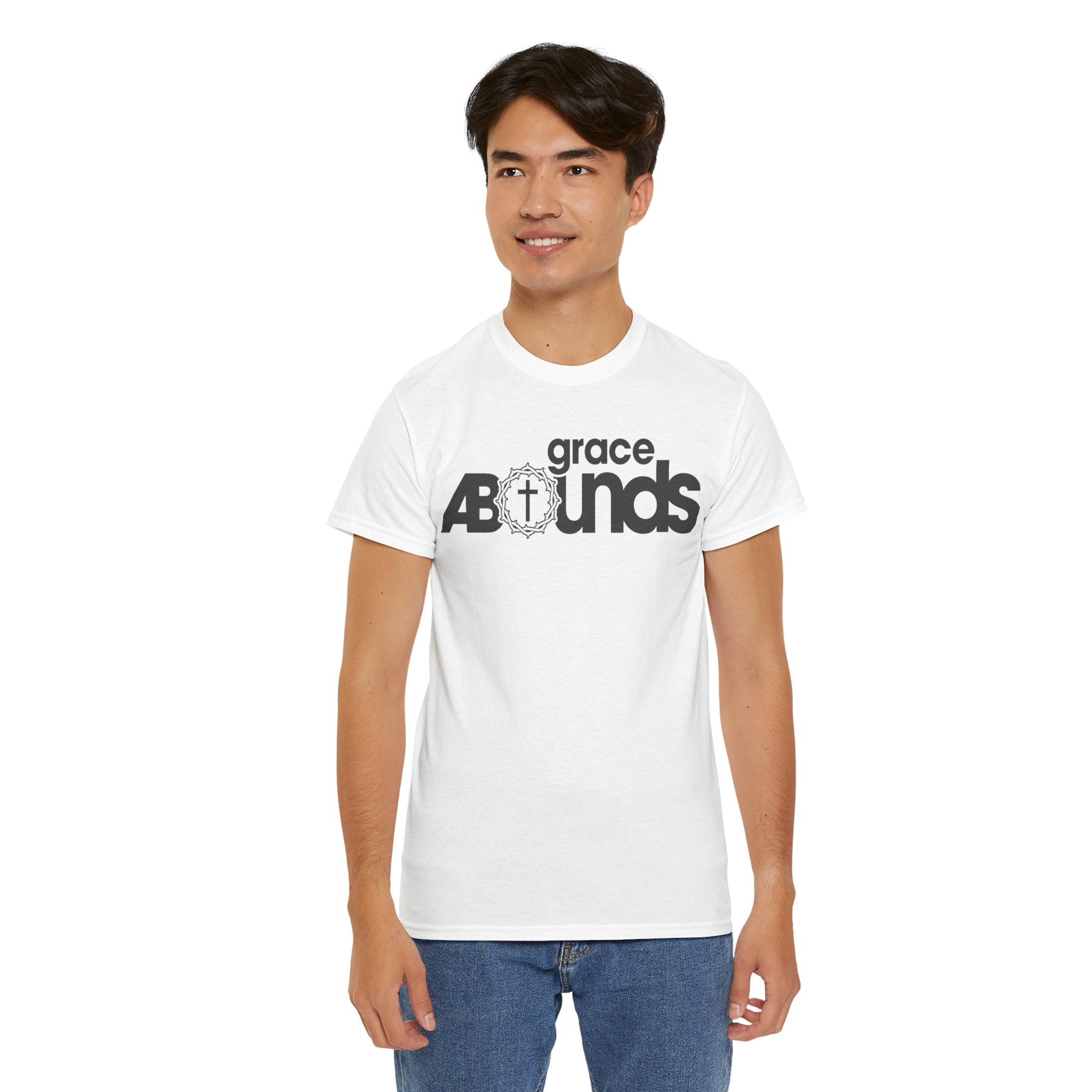 Grace Abounds Shirt with Crown of Thorns and Cross