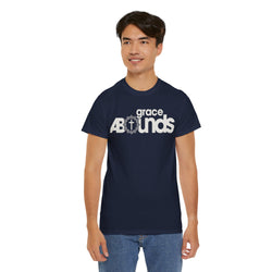 Image of Grace Abounds Shirt with Crown of Thorns and Cross