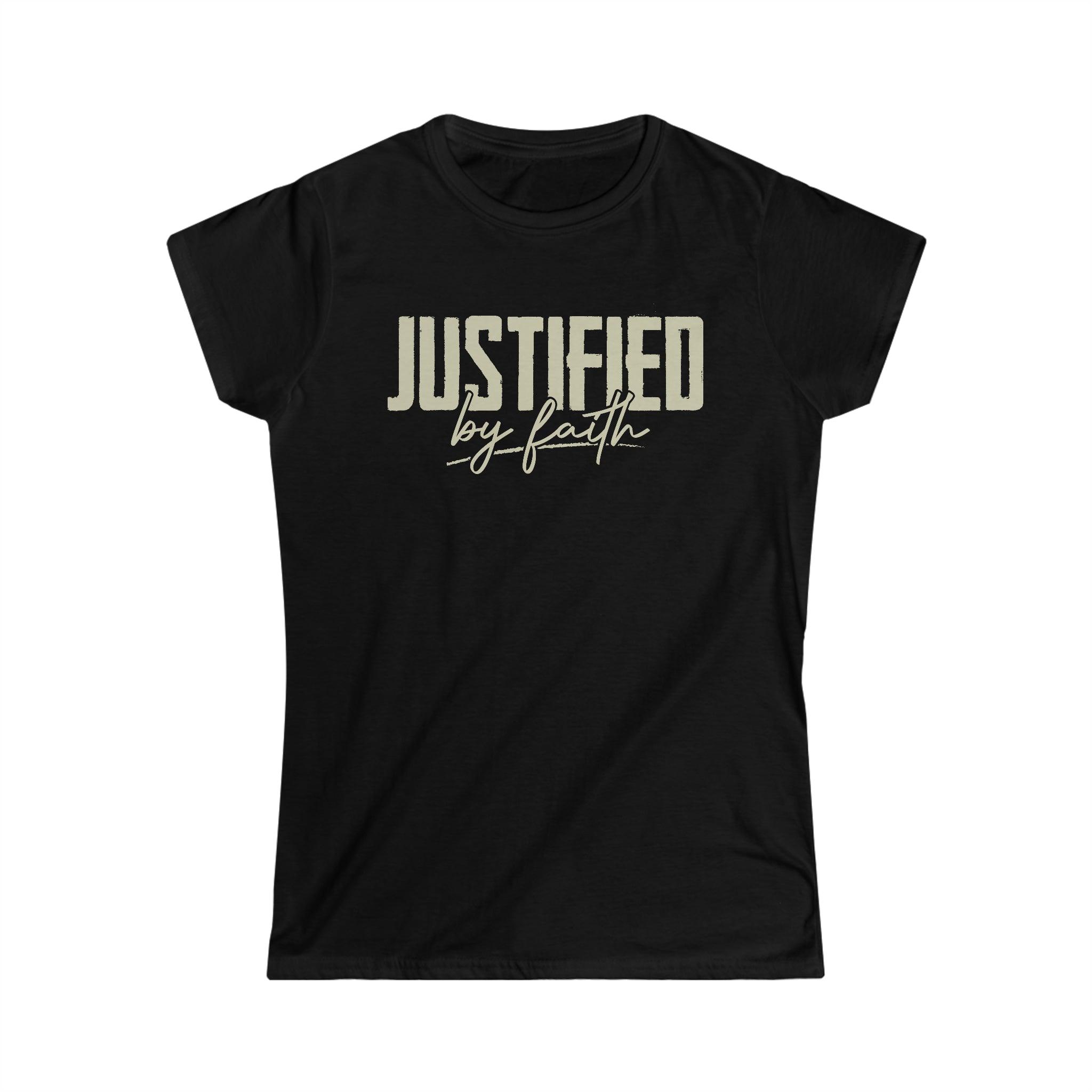 Justified by Faith Christian Women Shirt - Joe Camilo Designs