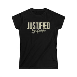 Image of Justified by Faith Christian Women Shirt - Joe Camilo Designs