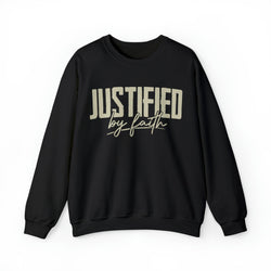 Image of Justified by Faith Christian Sweatshirt - Joe Camilo Designs