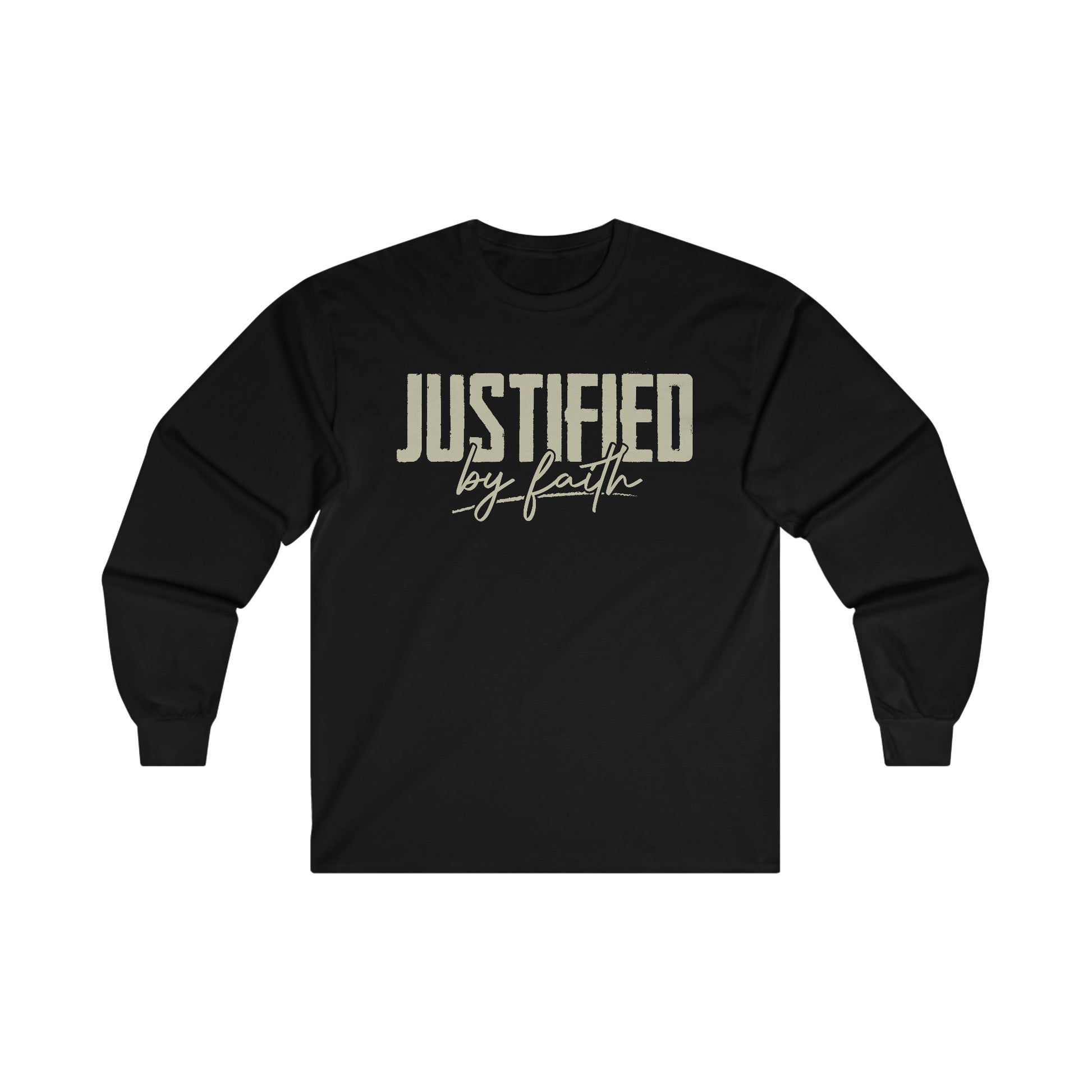 Justified by Faith Christian Long Sleeve Shirt - Joe Camilo Designs