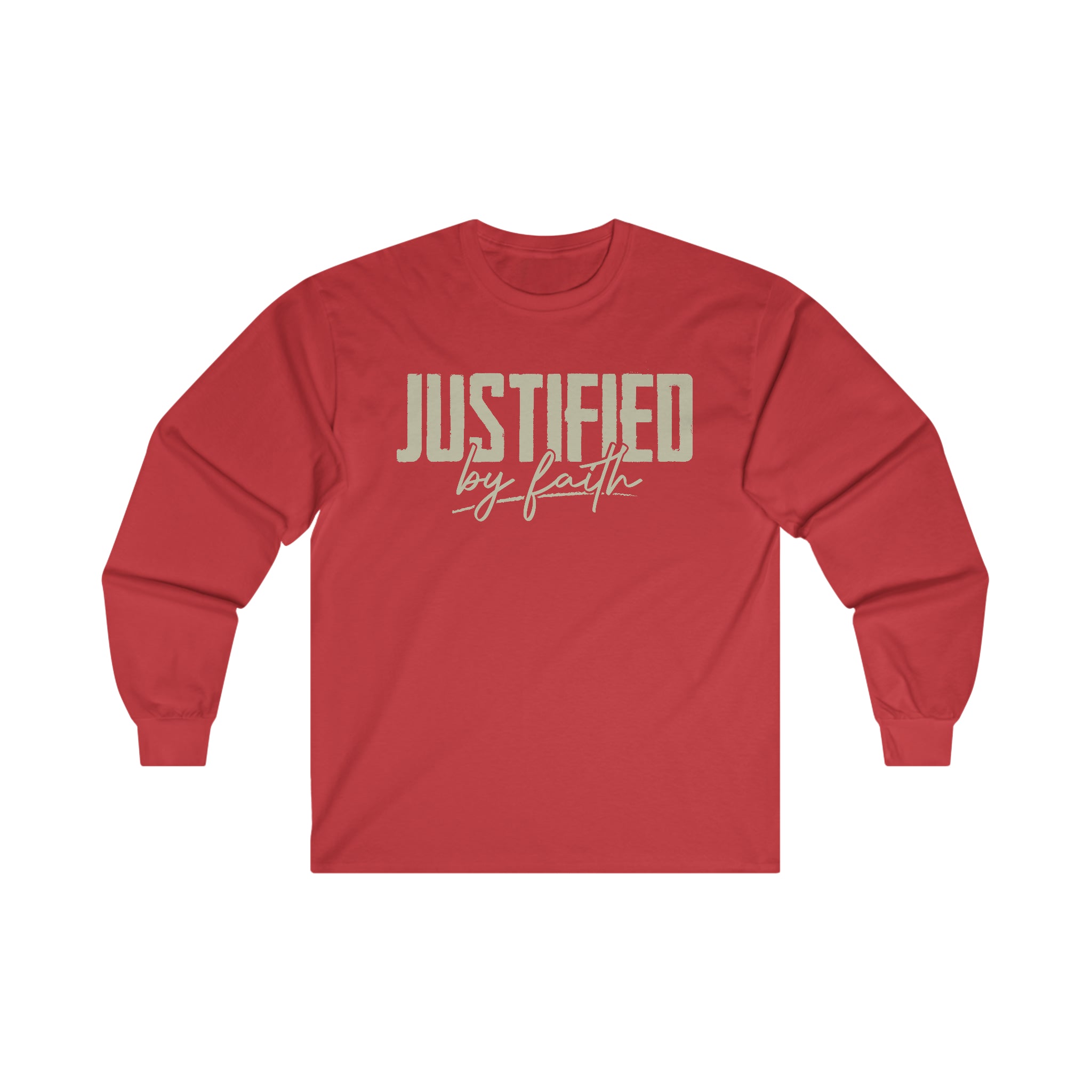 Justified by Faith Christian Long Sleeve Shirt - Joe Camilo Designs