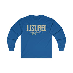 Image of Justified by Faith Christian Long Sleeve Shirt - Joe Camilo Designs