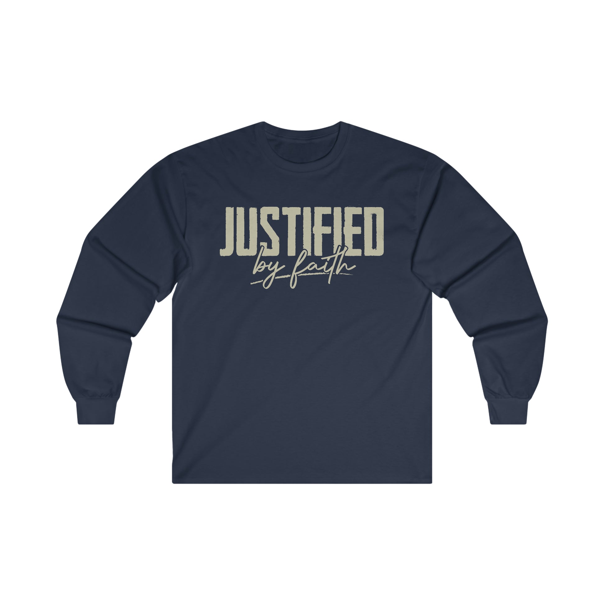 Justified by Faith Christian Long Sleeve Shirt - Joe Camilo Designs