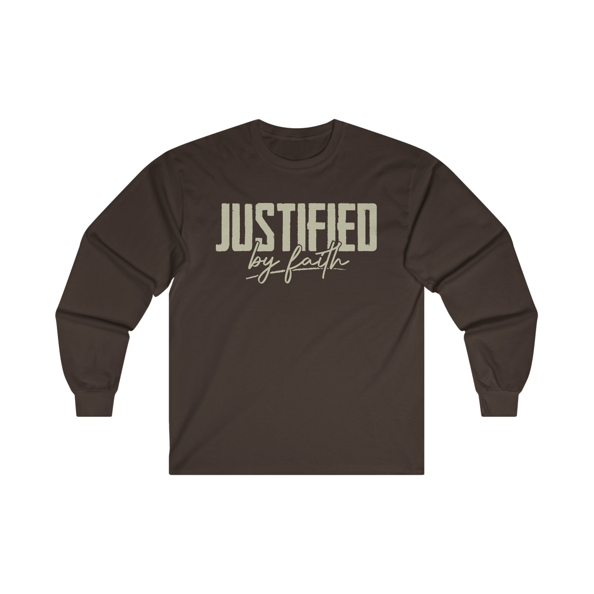 Justified by Faith Christian Long Sleeve Shirt - Joe Camilo Designs