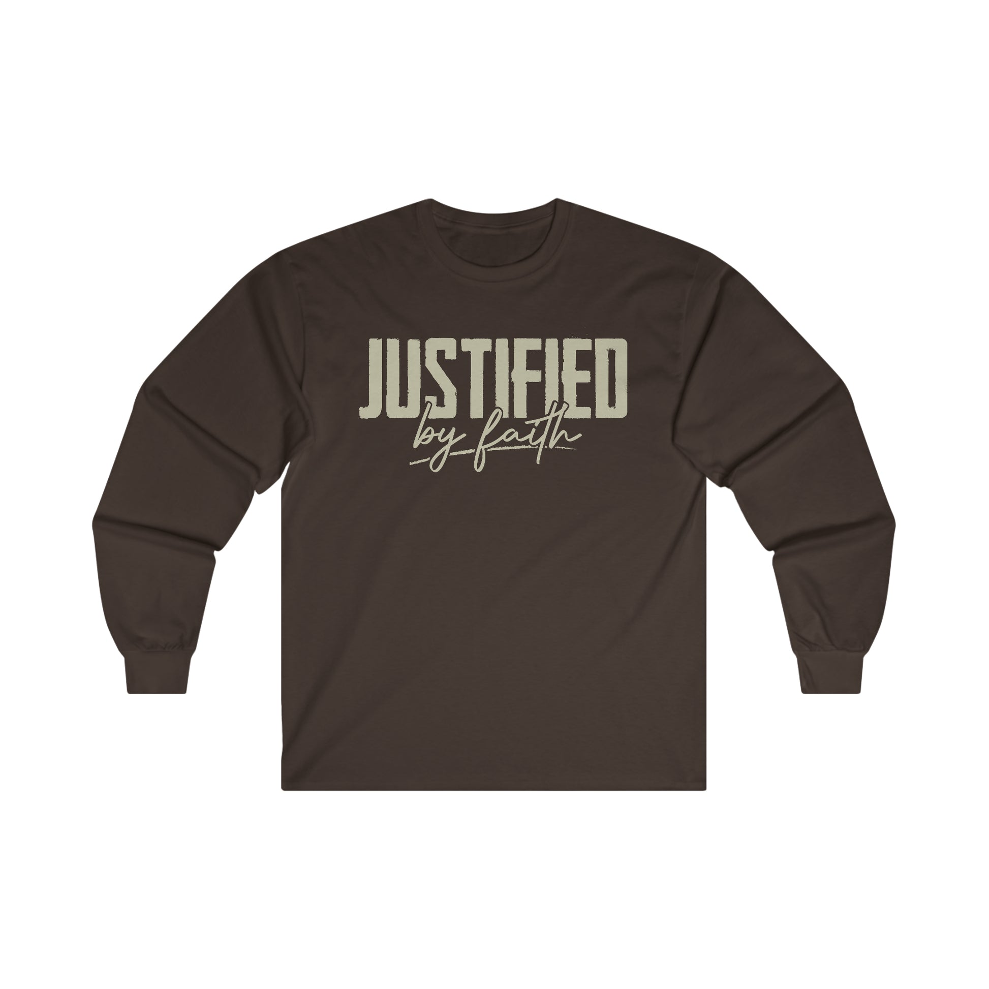 Justified by Faith Christian Long Sleeve Shirt - Joe Camilo Designs