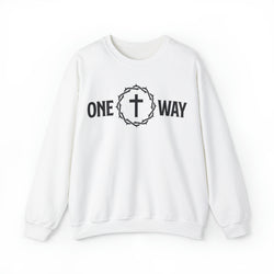 Image of One Way Christian Sweatshirt with Crown and Cross - Joe Camilo Designs