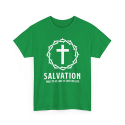 Image of Salvation - Free Christian T-Shirt with Crown and Cross