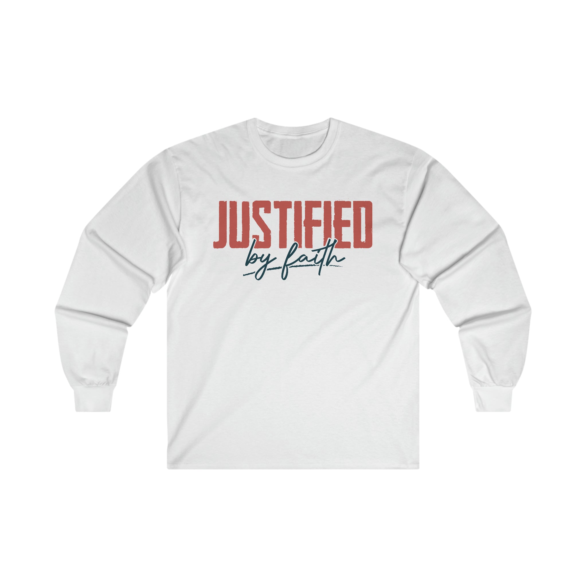 Justified by Faith Christian Long Sleeve Shirt - Joe Camilo Designs