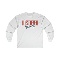 Image of Justified by Faith Christian Long Sleeve Shirt - Joe Camilo Designs