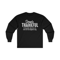 Image of Simply Thankful Thanksgiving Long Sleeve Shirt - Joe Camilo Designs