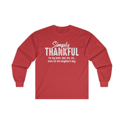 Image of Simply Thankful Thanksgiving Long Sleeve Shirt - Joe Camilo Designs