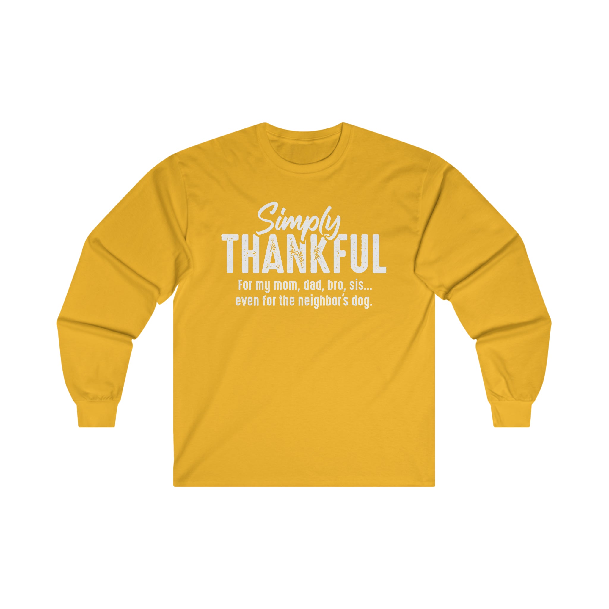 Simply Thankful Thanksgiving Long Sleeve Shirt - Joe Camilo Designs