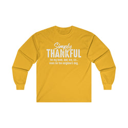 Image of Simply Thankful Thanksgiving Long Sleeve Shirt - Joe Camilo Designs