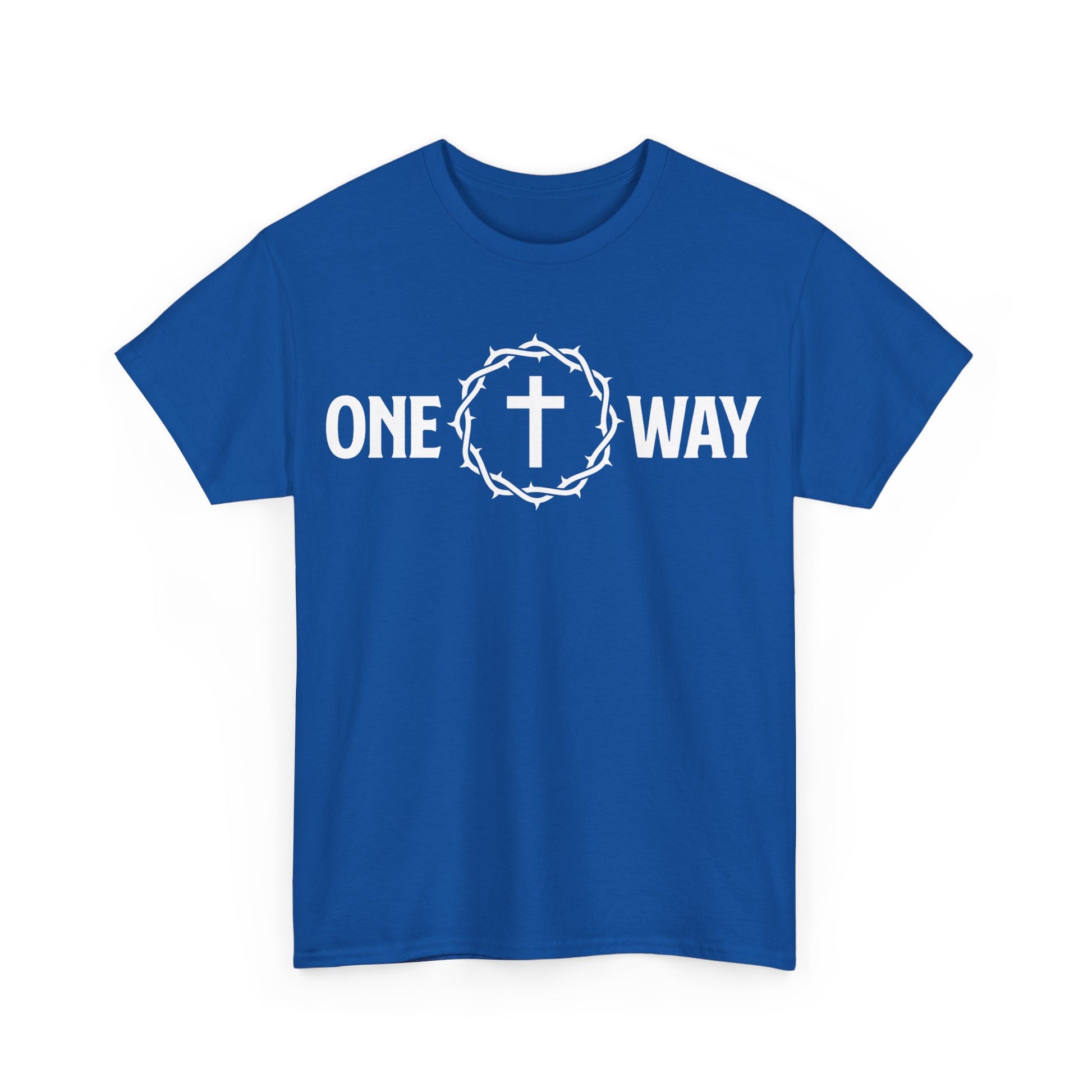 One Way Christian Shirt with Crown and Cross