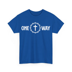 Image of One Way Christian Shirt with Crown and Cross