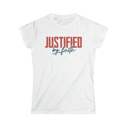 Image of Justified by Faith Christian Women Shirt - Joe Camilo Designs