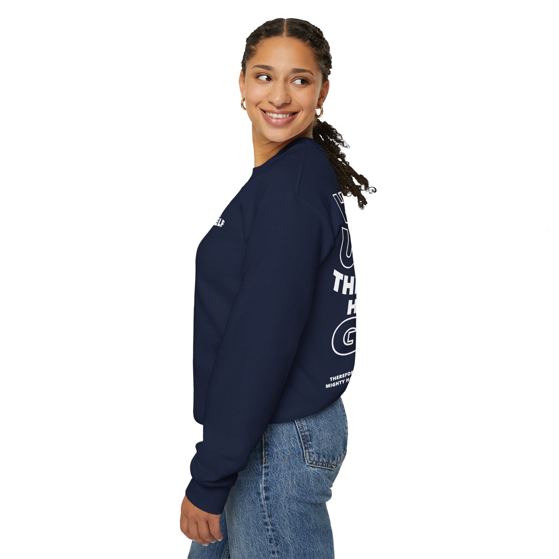 Humble Yourself Under the Mighty Hand of God Wavy Letters Christian Sweatshirt