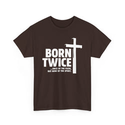 Image of Born Twice Christian T-Shirt with Cross