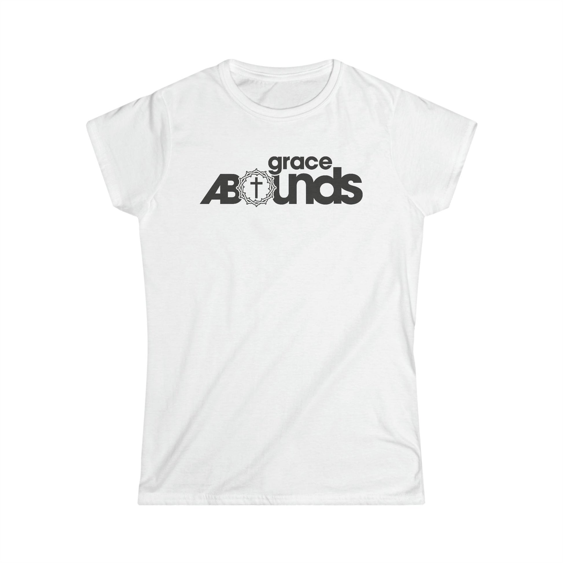 Grace Abounds Christian Women Shirt with Crown of Thorns and Cross - Joe Camilo Designs