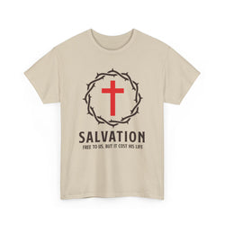 Image of Salvation - Free Christian T-Shirt with Crown and Cross