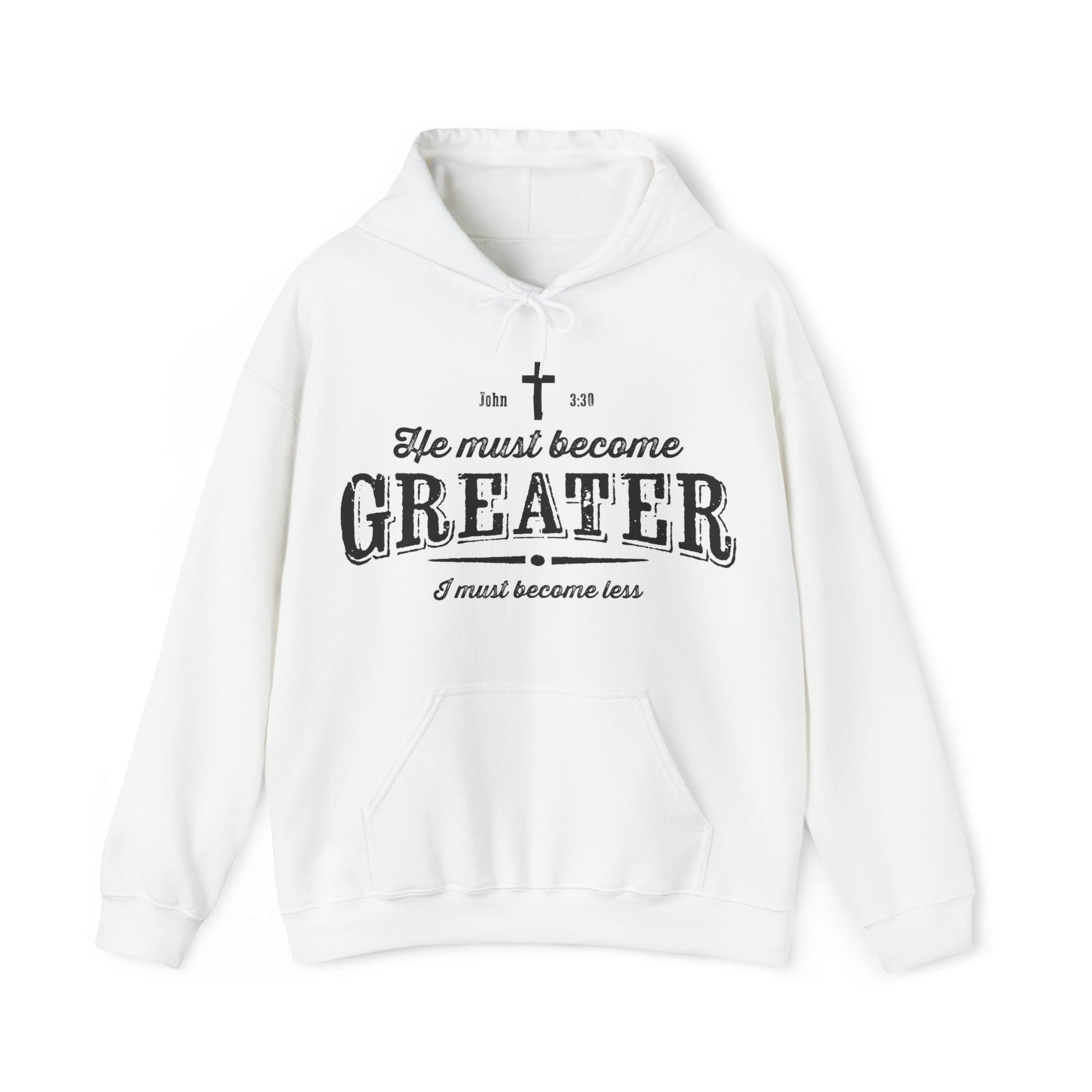 He Must Become Greater Vintage Christian Hoodie - Joe Camilo Designs