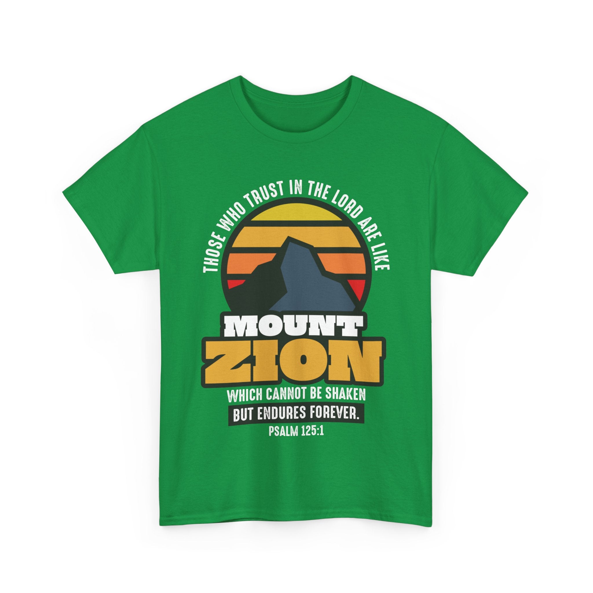 Mount Zion Shirt with Setting Sun and Mountain