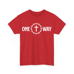 Image of One Way Christian Shirt with Crown and Cross