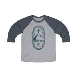 Image of Mount Zion Oval Raglan Design Christian Shirt - Joe Camilo Designs