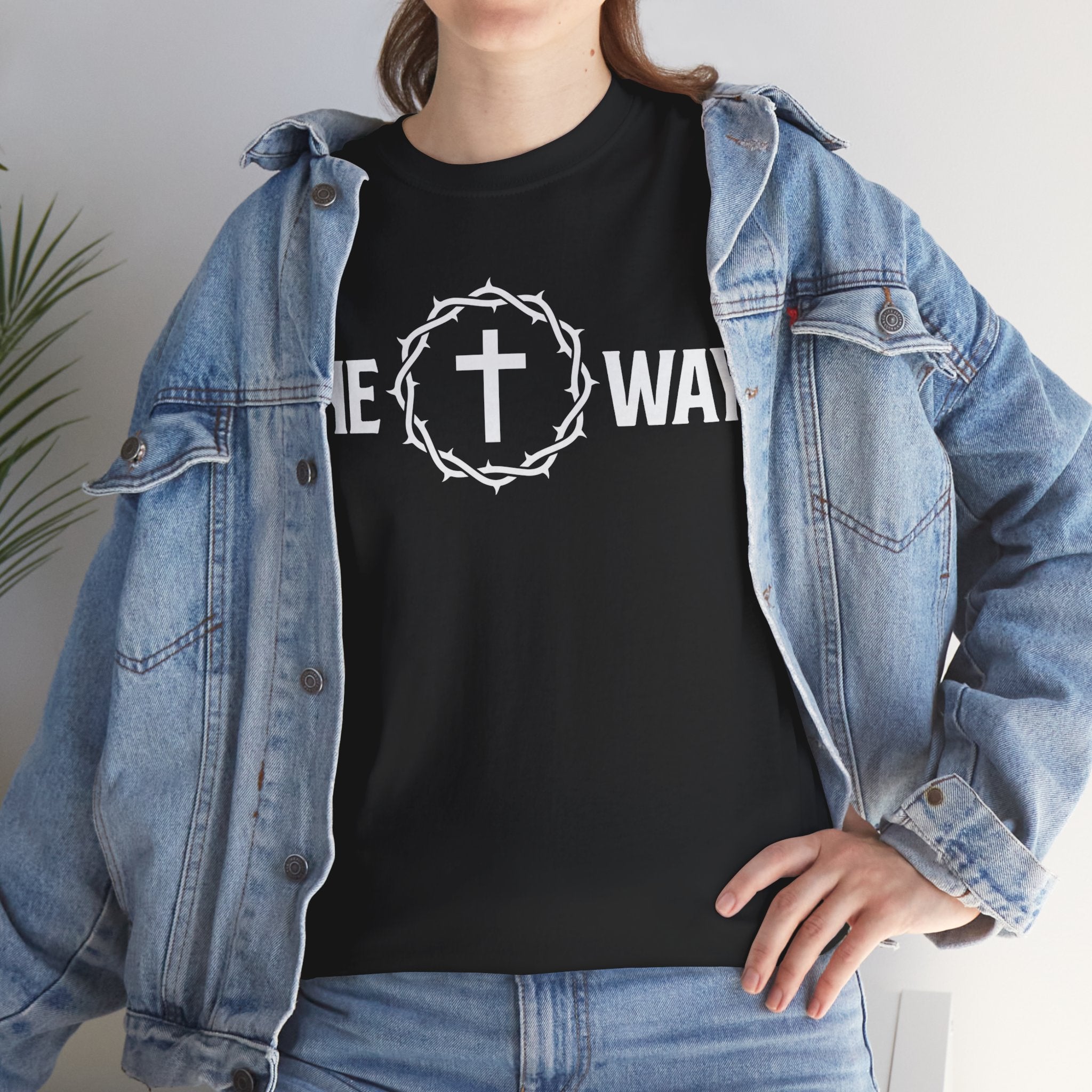 One Way Christian Shirt with Crown and Cross