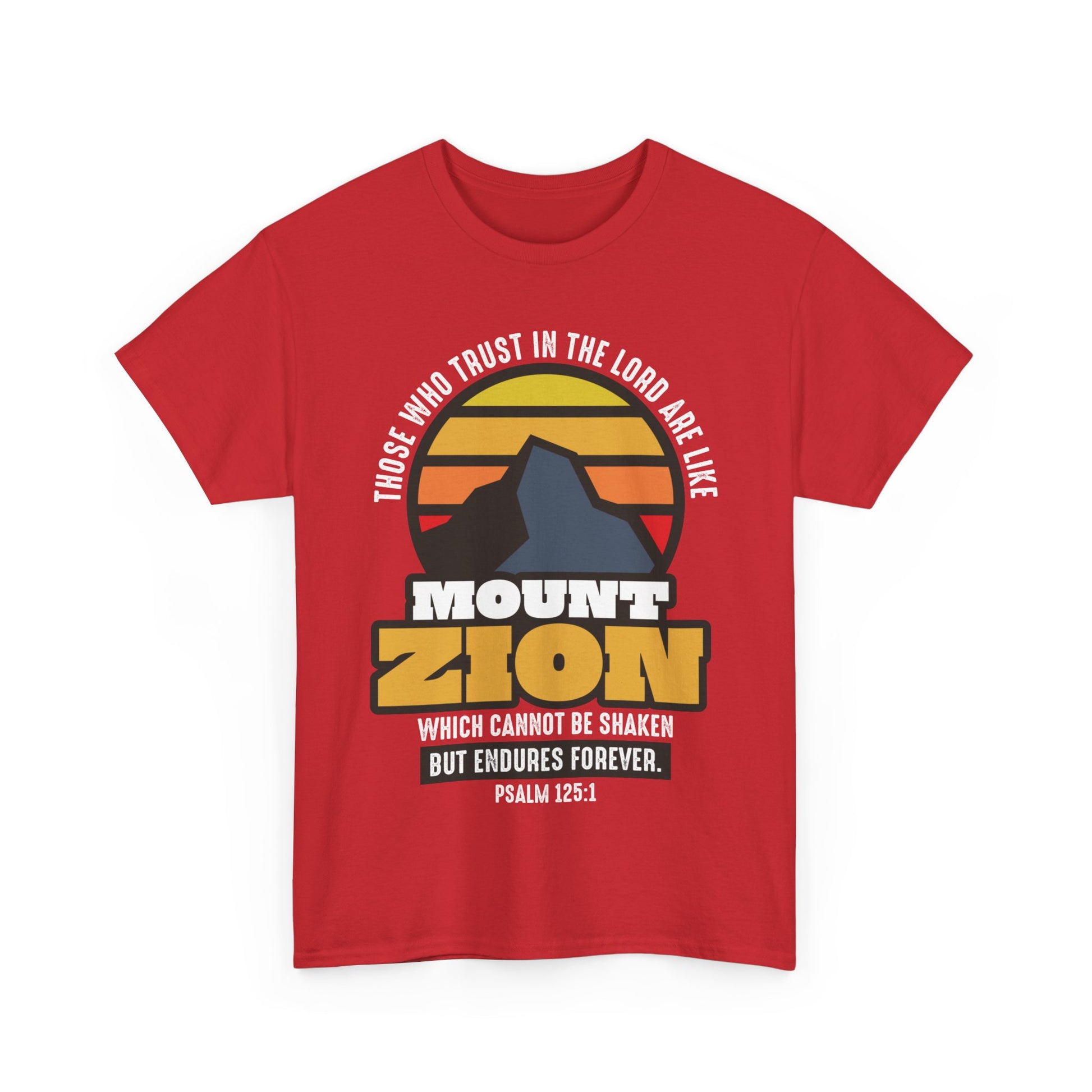 Mount Zion Shirt with Setting Sun and Mountain