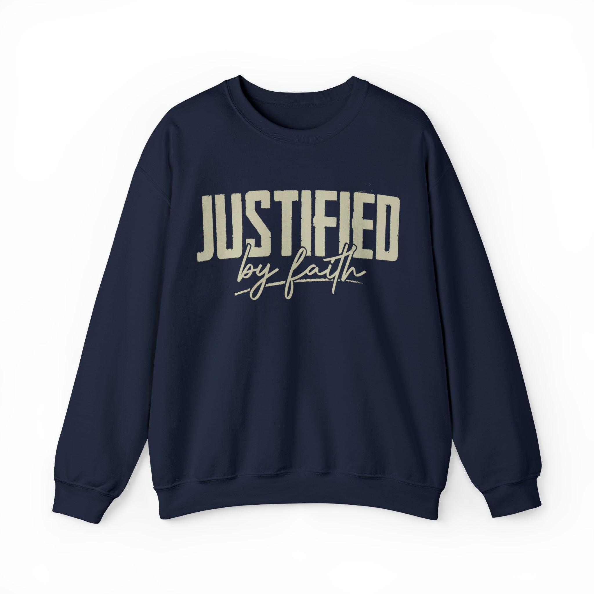 Justified by Faith Christian Sweatshirt - Joe Camilo Designs