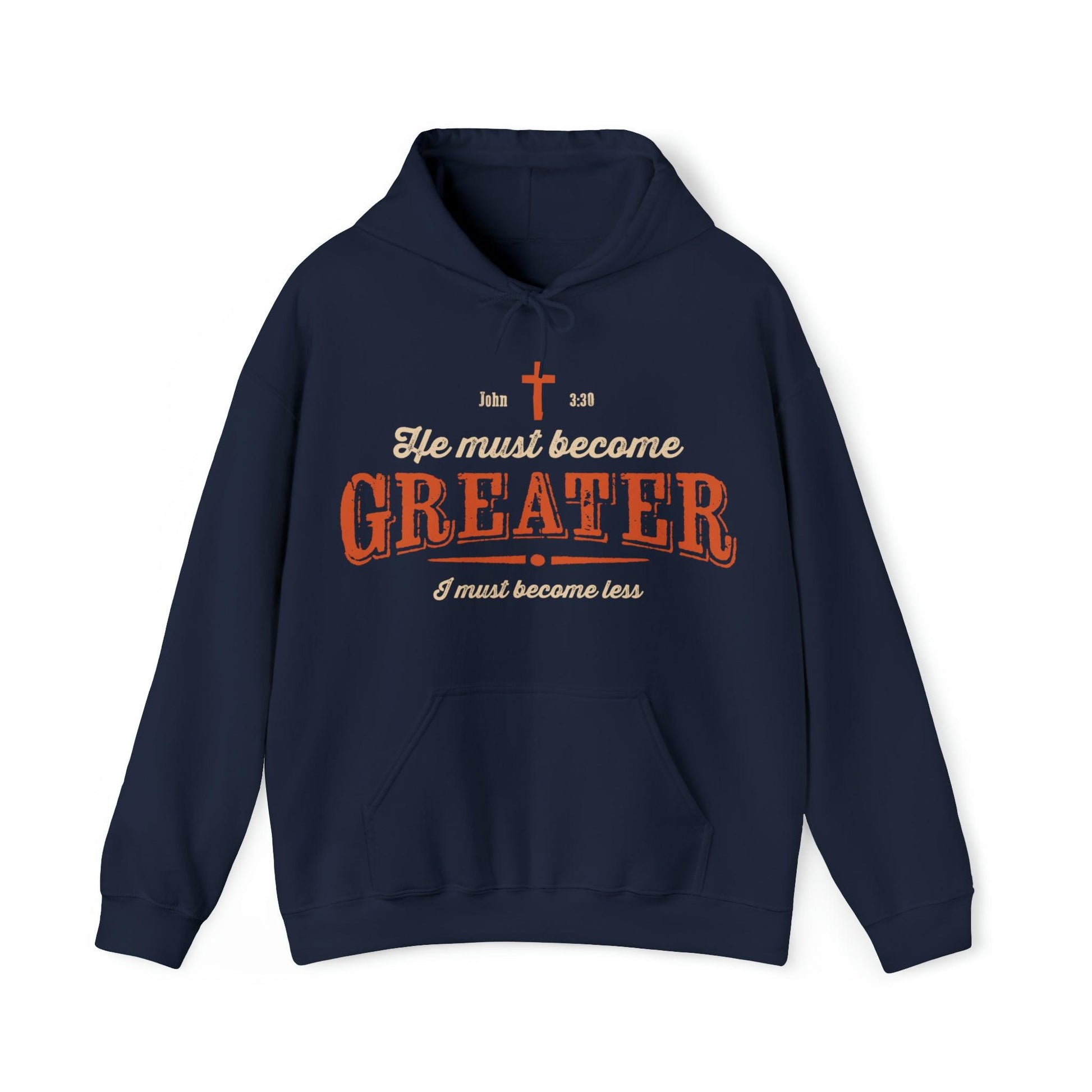 He Must Become Greater Vintage Christian Hoodie - Joe Camilo Designs