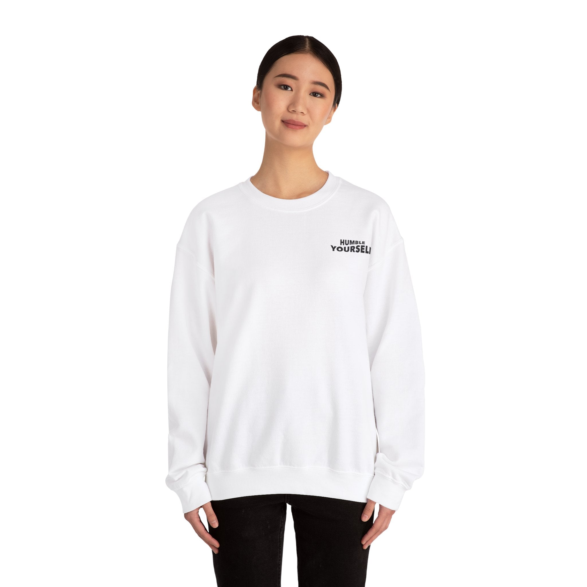 Humble Yourself Under the Mighty Hand of God Wavy Letters Christian Sweatshirt