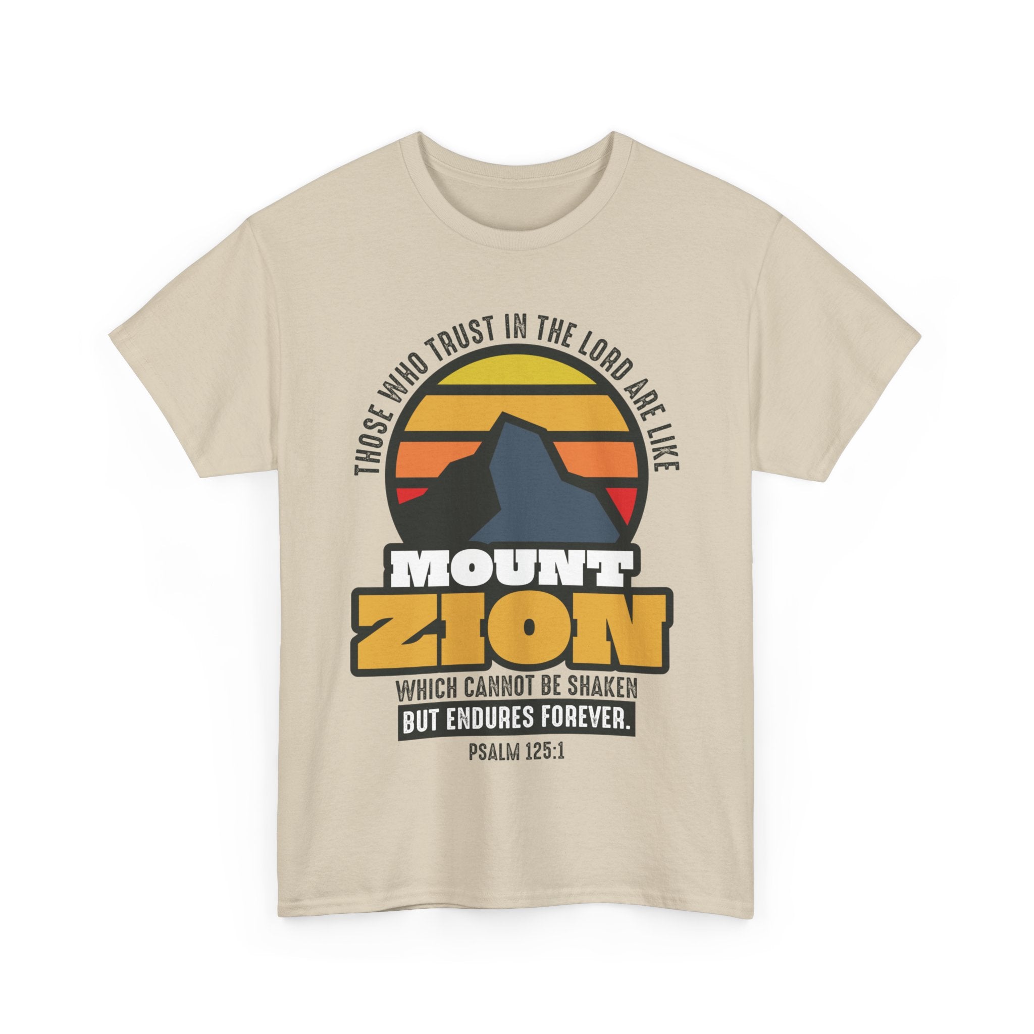 Mount Zion Shirt with Setting Sun and Mountain