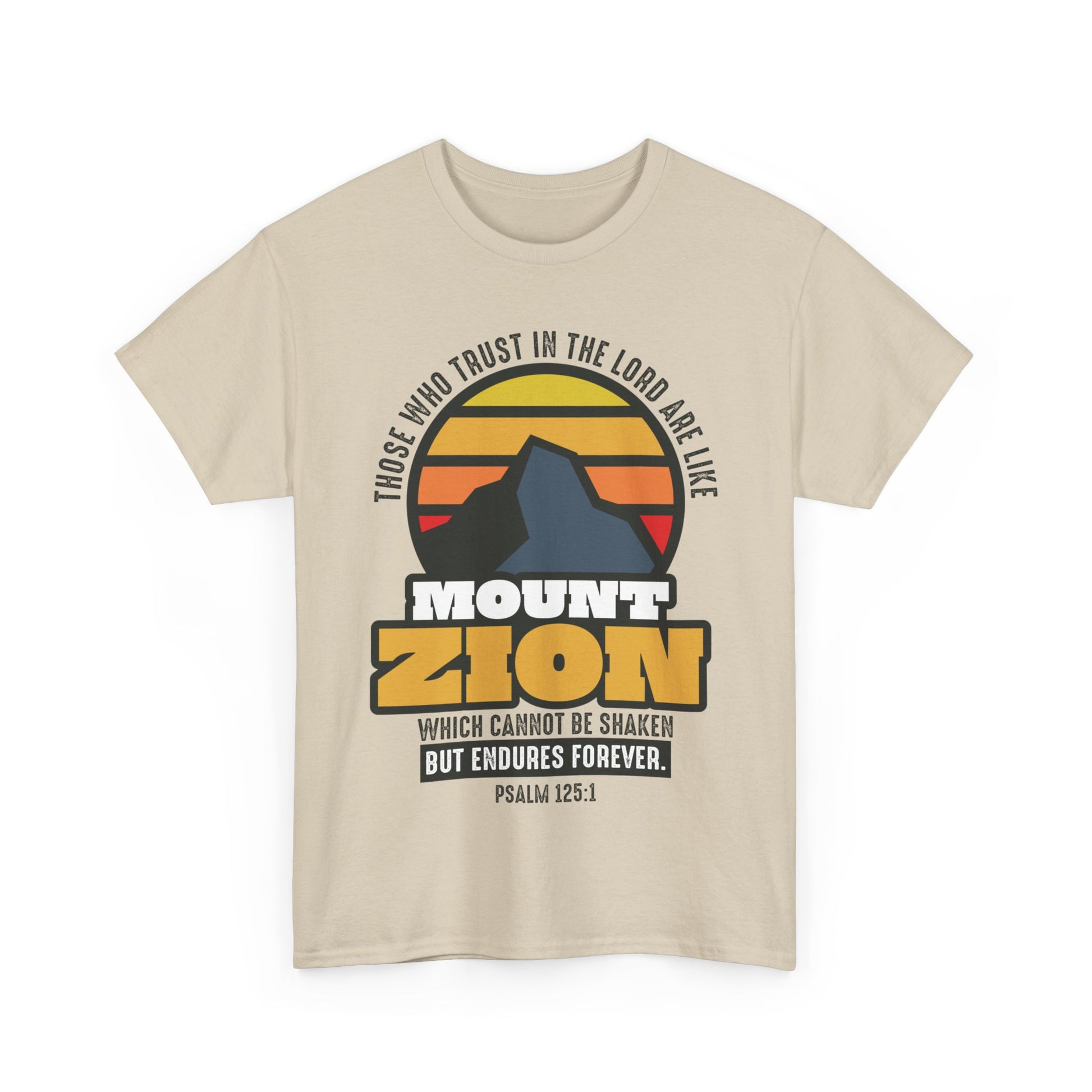 Mount Zion Shirt with Setting Sun and Mountain